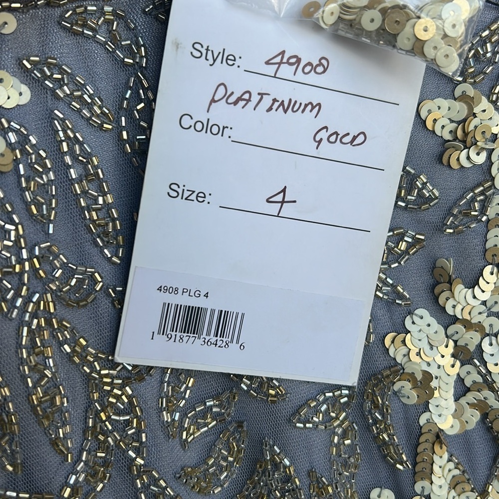 Mac Duggal 4908 NWT Lattice Sequined Column Long Gown - Picture 13 of 13